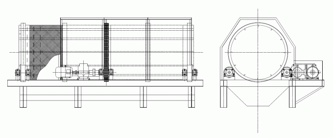 structure d'écran de trommel
